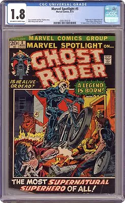 Buy Marvel Spotlight #5 CGC 1.8 1972 4385185018 1st App. And Origin Ghost Rider • 549.47£