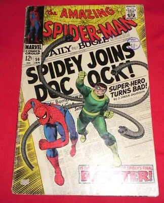 Buy Amazing Spider Man 56# 1968 - Issue - Disaster As Spidey Joins Doc Ock -  • 74.49£
