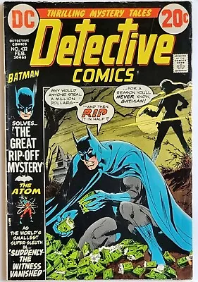 Buy Detective Comics #432 (1973) Vintage Batman Heist Mystery, Plus The Atom Story • 14.39£