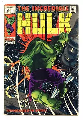 Buy Incredible Hulk #111 GD/VG 3.0 1969 • 18.97£