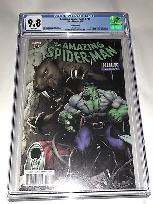 Buy Amazing Spider-Man #795 CGC 9.8 WP Leone Hulk Variant Red Goblin • 118.58£