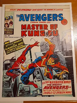 Buy Avengers #48  1974 VFINE- 7.5 Reprints 1st Meeting Of Spider-Man & Shang-Chi • 9.99£