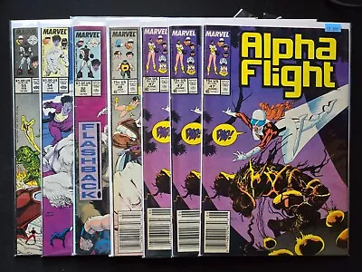 Buy (LOT 7) Alpha Flight #s 47 47 47 48 52 54 & 55 Marvel Comics 1987 • 3.99£