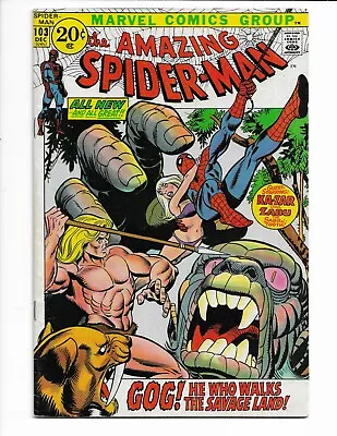Buy Amazing Spider-man 103 - F+ 6.5 - Kazar - Zabu - Kraven - Gwen Stacy (1971) • 43.58£