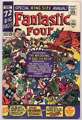 Buy Fantastic Four Annual 3 FN/VF 1965 Marvel Wedding Of Sue And Reed Jack Kirby • 144.63£