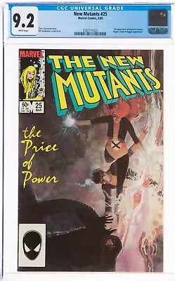 Buy NEW MUTANTS #25 CGC 9.2 (Marvel 1985) 1st Cameo App LEGION, Sienkiewicz Cover • 56.79£