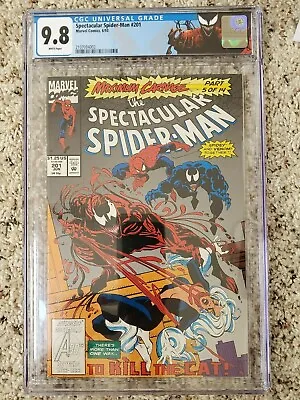 Buy The Spectacular Spider-Man #201 CGC 9.8 (2107084002) Limited Carnage Label • 145.87£