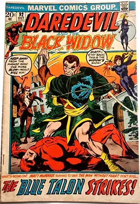 Buy DAREDEVIL And The Black Widow 92 MARVEL 1971 1st App Of Damon Dran • 14.99£