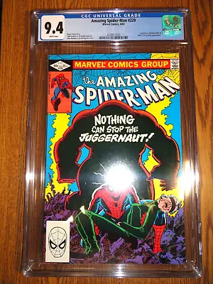 Buy Amazing Spider-man #229 Romita CGC 9.4 NM Juggernaut Madame Web 1st Print Marvel • 133.64£