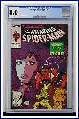 Buy Amazing Spider-Man #309 CGC Graded 8.0 Marvel 1988 Todd McFarlane Comic Book. • 47.44£