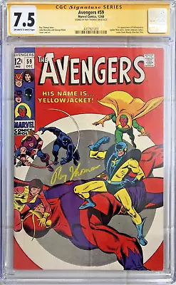 Buy Avengers #59 CGC 7.5 SS Roy Thomas 1968 Marvel 1st Appearance Of Yellowjacket • 145.97£