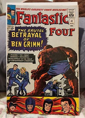 Buy Fantastic Four 41 Marvel 1965 Betrayal Of Ben Grimm Stan Lee Jack Kirby FN • 24.01£