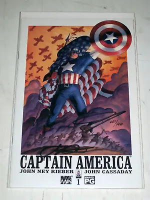 Buy Captain America #1 NM Marvel 2001 DF COA Signed By Rieber & John Cassaday /1941 • 31.54£