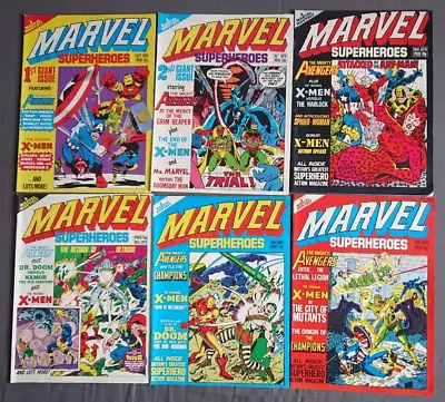 Buy Marvel Superheroes UK Monthly Comic Bundle #1 2 3 4 5 6 Avengers X-Men 1979 1980 • 21.95£