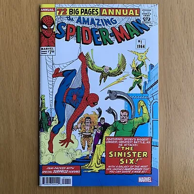 Buy Amazing Spider-Man Annual 1 Facsimile 1964 June 2022 Sinister Six Issue Comic • 10.99£