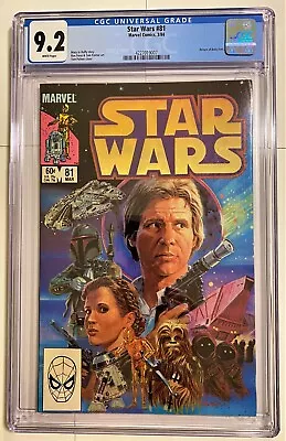 Buy Star Wars Marvel #81 Direct CGC 9.2 (1984) Boba Fett's Return Jawas WHITE Pages • 59.30£
