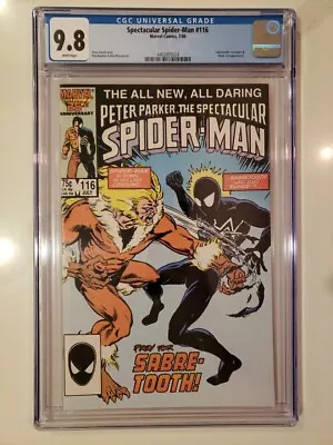 Buy Spectacular Spider-Man 116 CGC 9.8, Marvel Comics 1986 • 95.14£