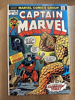 Buy CAPTAIN MARVEL 26 1973 1st Cover & 2nd Overall App Thanos! 1st App Death!! KEY🔥 • 59.29£