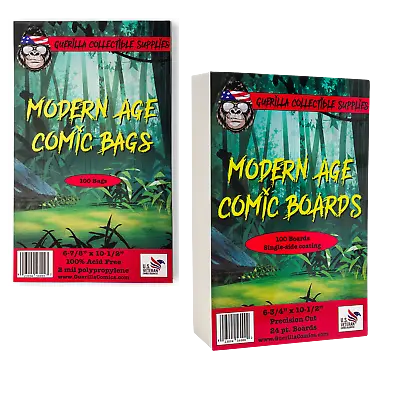 Buy 100 Bags + Boards COMBO Modern Age Comic Books, VETERAN-OWNED BUSINESS • 21.05£