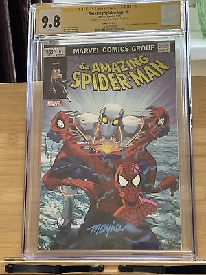 Buy Amazing Spider-Man 61 CGC 9.8 SIGNED/SKETCHED COMIC MINT EDITION • 400£