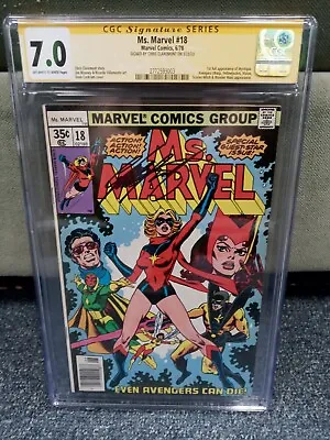Buy Ms Marvel #18 CGC 7.0 SS SIGNED By Chris Claremont. 1st Appearance Mystique • 197.12£