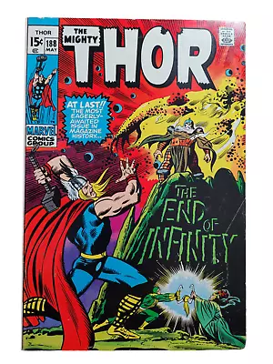 Buy Mighty Thor #188 Buscema Cover Key Origin Infinity VG/VG+ RAW VINTAGE MARVEL • 16.06£