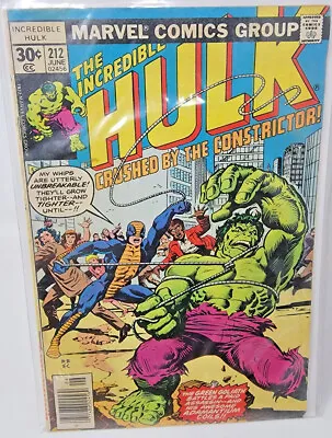 Buy Incredible Hulk #212 Constrictor 1st Appearance *1977* 6.0 • 9.47£