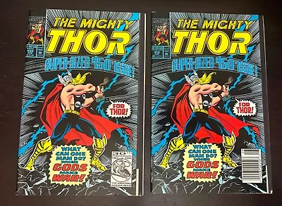 Buy THOR #450 (Marvel Comics 1992) -- 1st Printing + NEWSSTAND Variant -- Set Of 2 • 5.35£