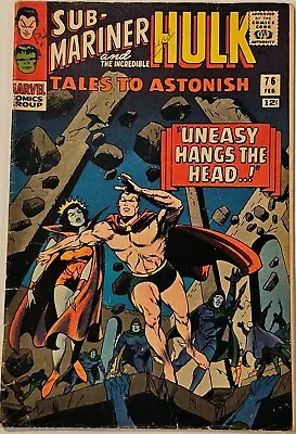 Buy Tales To Astonish #76 Feb 1966 Sub-Mariner & The Hulk - Complete Solid Nice • 12.61£