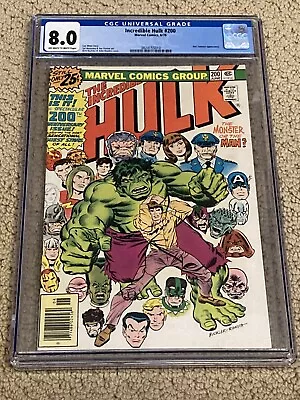 Buy Incredible Hulk 200 CGC 8.0 OW/White Pages Newsstand (Iconic Anniversary Cover) • 98.55£