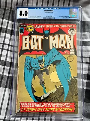 Buy Batman #241, CGC 8.0 WP, DC 1972, Iconic Neal Adams & Bernie Wrightson Cover • 320£