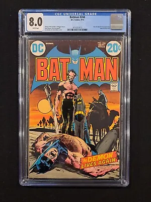 Buy Batman 244 CGC 8.0 DC 1972 Neal Adams Cover Ra's AL Ghul Talia • 285.96£