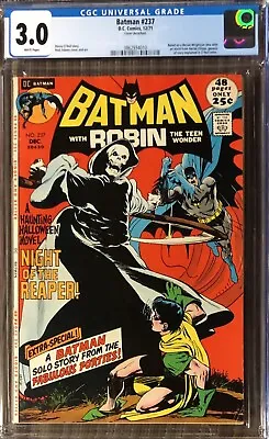Buy BATMAN #237 CGC 3.0  HALLOWEEN STORY. Neil Adams Classic. “ Enough Said “ • 99.72£