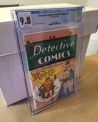 Buy Detective Comics #38 Facsimile Edition 1st App Robin DC Comics 2022 CGC 9.8 • 64.04£