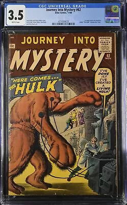 Buy Journey Into Mystery #62 - Atlas Comics 1960 CGC 3.5 1st Appearance Of Character • 307.94£