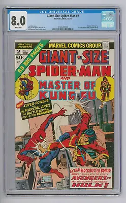 Buy Giant Size Spider-Man #2 CGC 8.0 VFN Spider-Man Vs Master Of Kung-Fu • 95£