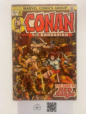 Buy Conan The Barbarian # 24 FN Marvel Comic Book Red Sonja Barry Smith Art 31 J200 • 132.76£