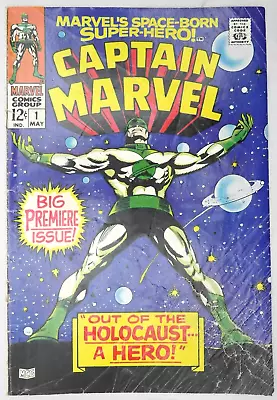 Buy Captain Marvel #1 1st Solo Issue Marvel Comics (1968) • 59.95£