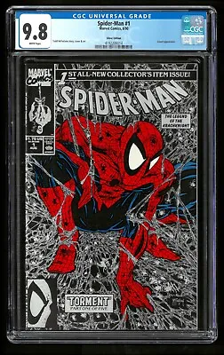 Buy Spider-Man #1 Silver Edition CGC 9.8 WHITE Marvel 1990 Key 1st McFarlane Issue • 67.20£
