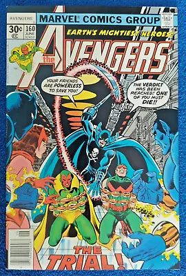 Buy Avengers #160. Marvel. 1977. Wonder Man Joins Avengers!! Grim Reaper! 9.4 Nm!!! • 19.76£