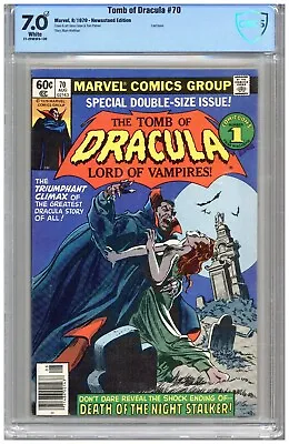 Buy Tomb Of Dracula  # 70  CBCS   7.0   FVF   White Pgs  8/79  Newsstand Edition. La • 55.21£