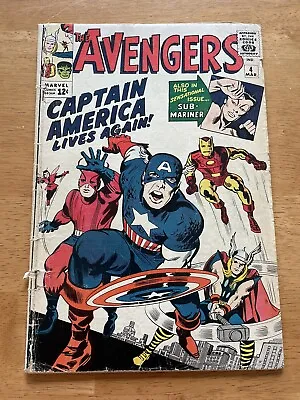Buy Avengers #4 Key Issue Marvel 1963 Stan Lee Jack Kirby Captain America Iron Man • 1,206.41£