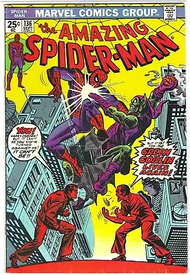 Buy Amazing Spider-Man #136 - MARVEL - Sep '74 - 1st Harry Osborne AS Green Goblin!! • 44.92£