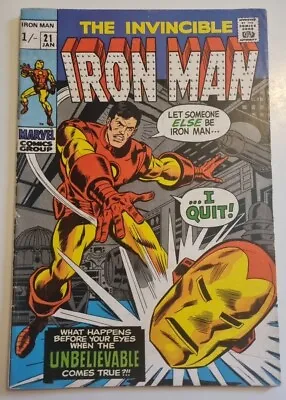 Buy Iron Man #21 Bronze Age Marvel 1970 1st App Of Alex Nevsky 3rd Crimson Dynamo • 15£