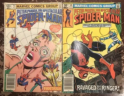 Buy Marvel Comics Group Peter Parker, The Spectacular Spider-Man 74 Jan & 58 Sept • 7.79£