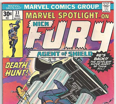 Buy Marvel Spotlight #31 Nick Fury Agent Of SHIELD From Dec 1976 In F/VF Condition • 7.10£
