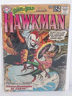 Buy The BRAVE And The BOLD: HAWKMAN #43 - Joe Kubert - Origin Of Hawkman  - GOOD+ • 15.80£