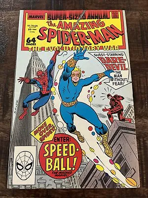 Buy Amazing Spider-Man Annual #22 (1988) - VF+/NM- - 1st Speed-ball • 12.66£