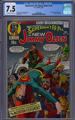 Buy Superman's Pal Jimmy Olsen #134 Cgc 7.5 1st Darkseid Jack Kirby • 237.17£