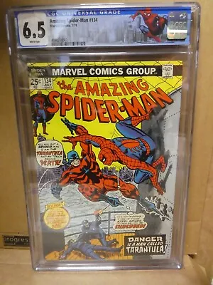Buy Marvel Comics 134 Amazing Spiderman 1st Appearance Tarantula CGC 6.5 • 269.99£